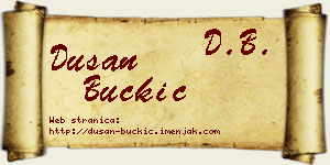 Dušan Buckić vizit kartica